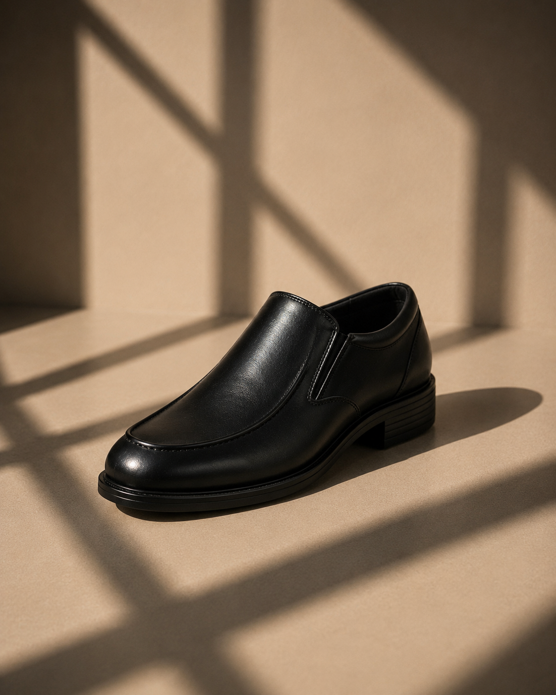 Harland Porta Leather Slip-Ons – Black